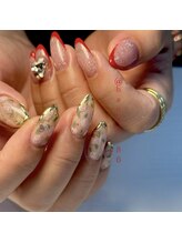 Mネイル 伏見店/haruka nail × 非対称ネイル