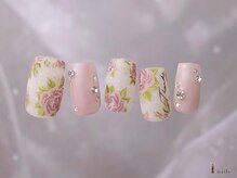 アイネイルズ 横浜WEST店(I-nails)/薔薇ビジューワンホン転写