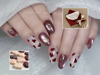 【152】バレンタインネイル