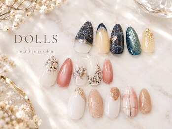 トータルビューティーサロン ドールズ(total beauty salon Dolls)の写真/定額メニューで秋冬を満喫!秋色カラーやマグネット、ツイード等のチェック柄アートに注目◎