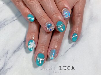 ネイルアトリエルカ(nail atelier LUCA)/W-344 ティファニーブルーネイル