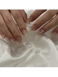 透明感マグネットネイル