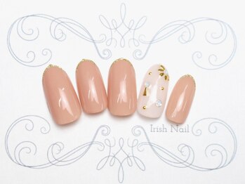アイリッシュネイル 久屋大通店(Irish Nail)/ベージュ×ストーン