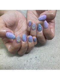 うるうる梅雨ネイル