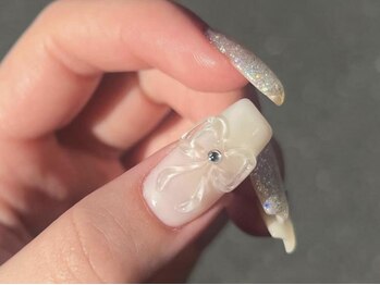 ジェミーネイル エビス(Jemiy nail ebisu)/クリアぷっくりリボン