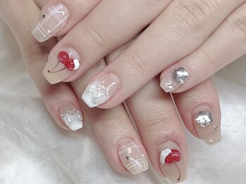 ココネイル 吉祥寺(coco.nail)/チェリー リボン バレエコア