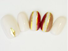 ネイルサロン ドレリッチ 大宮店(drerich)/ラインテープストライプシンプル