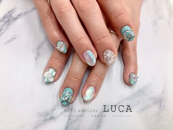 ネイルアトリエルカ(nail atelier LUCA)/W-275 大人ゴージャス氷ネイル