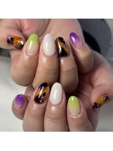 ライフ セカンド(LIFE2nd)/ハロウィン×べっ甲ネイル