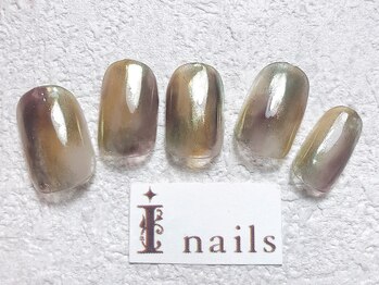 アイネイルズ 梅田店(I nails)/タイダイミラーニュアンス¥8200