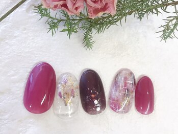 ツイード×濃いめカラー