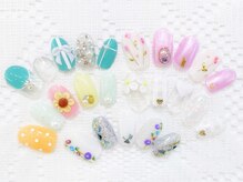 ネイルコレクション ピンク(Nail Collection Pink)/向日葵・ビタミン・朝顔・リボン