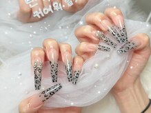 ベルグローアルファネイル(BELLE GROW ALPHA NAIL)/グラデーションにヒョウ柄☆