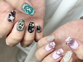 秋色ニュアンス×Cuteネイル☆