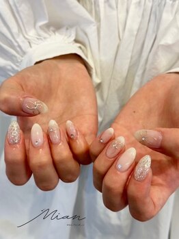 ミアン(Mian)の写真/種類豊富なカラーとデザイン★あなただけの理想のネイルを実現！仕上がりとモチの良さに自信アリ◎