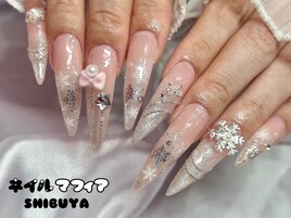 雪ネイル/マグネットネイル