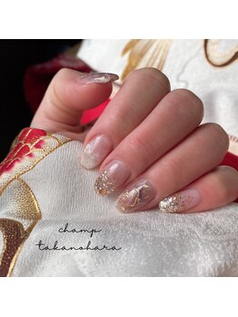 チャンプ 高の原店(Champ)/水彩ネイル