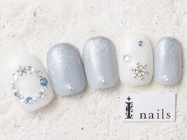 寒色マグネットリース