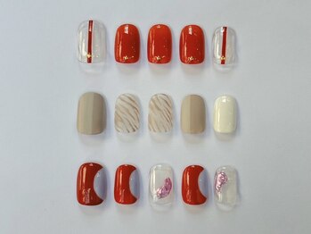 ファンクションネイルズ 表参道 原宿(FUNCTION NAILS)/赤ネイル/ニュアンスネイル