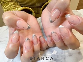 ラメフレンチネイル
