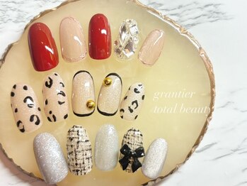 グランティア トータルビューティー(grantier total beauty)の写真/【初回オフ無料★定額デザイン¥6990/2時間やり放題(持込OK)¥9050】トレンドのワンホンや韓国ネイルも♪