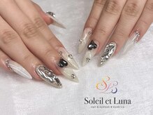 ソレイユ エ ルナ(Soleil et Luna)/大理石風ギャルネイル☆