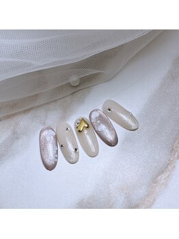 ブリリアント/ドット&バレンタインネイル♪