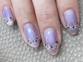 マグネットフレンチ＋押し花