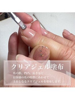 ベースのジェルを塗布