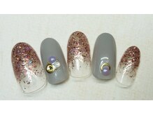 ラグゼ(Laxce)/グレージュ×ラメグラ