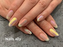 ネイルズアリー 立川店(Nails ally)/ドリームパウダー×カラー5色