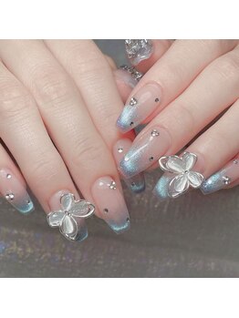 クイーンズビューティーサロン 歌舞伎町店(Queen's beauty salon)の写真/上品さとキュートさのいいとこ取り！万人ウケ抜群の最愛ネイルデザイン《韓国/ワンホン》デザイン大人気♪