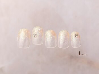 アイネイルズ 横浜EAST店(I-nails)/オレンジラメグラデーション