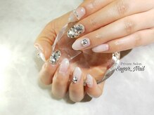 シュガーネイル(sugar nail)/ホワイトグラデネイル