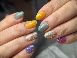 【定額】カラフルクリアネイル