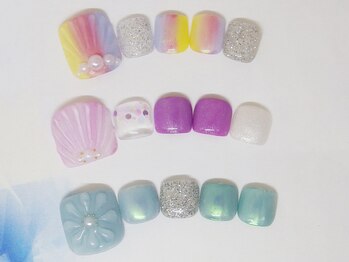 ティーエヌ 名古屋矢場町店/フット デザインネイル¥6980