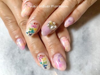 ネイルアトリエ フロラシオン/贅沢アートの褒められネイル49