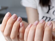 ネイルルームリラ 川崎(nailroom lilas)/ラメワンカラー＊自爪育成