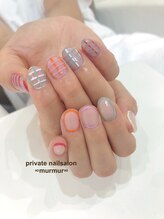 プライベート ネイルサロン マーマ(murmur)/クリアチェックネイル