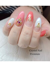 逆フレンチビジューネイル