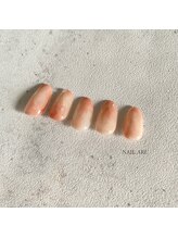 ネイル アル(NAIL ARU)/大人桃ネイルにしずくをつけて☆