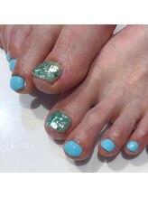 キュアーズ ネイル(CURES NAIL)/親指シェル埋め尽くしネイル