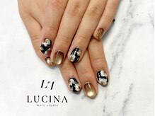 ネイルスタジオ ルキナ(LUCINA)/c-414 ニュアンスフラワーネイル