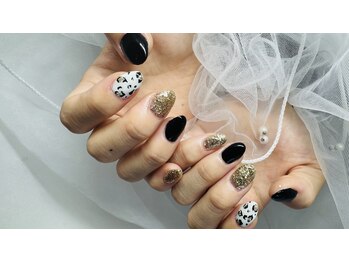 ネージュ(neige)/gold×black leopard