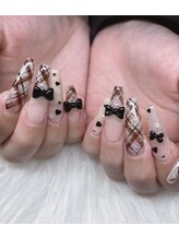ベティネイル アイラッシュ(Betty Nail)/チェックリボンネイル スカルプ