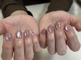 小花×マグネットネイル