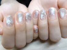 アミュリー ネイル アトリエ(Amury nail atelier)/クリアマーブル★ワイヤーネイル