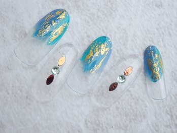 ラルネイル 大宮(Lull. nail)/#塗りかけネイル#リーフホロ