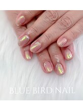 ブルーバードネイル(Blue bird nail)/オーロラパウダーnail