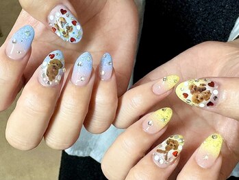 ヌル ネイル 堀江(NURU NAIL HORIE)/POPうちの子オリジナルネイル☆